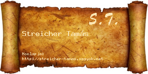 Streicher Tamás névjegykártya